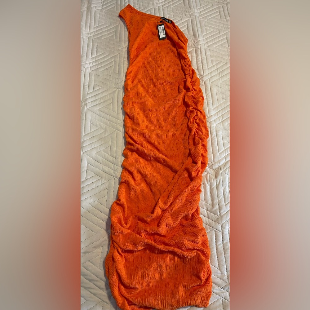 NWT Orange One Shoulder dress from BooHoo